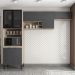 Armário de Cozinha Modulada Compacta 260cm 3 Pçs Multimóveis CR20471 Avena/Grafito