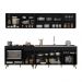 Armário de Cozinha Modulada Compacta 4 Pçs com Balcão para Cooktop Veneza Multimóveis MP2261 Preto/Dourado