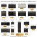Armário de Cozinha Modulada Compacta 4 Pçs com Balcão para Cooktop Veneza Multimóveis MP2261 Preto/Dourado