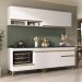 Armário de Cozinha Modulada Compacta com Balcão para Cooktop/Forno Veneza Multimóveis MP2262 Branco/Dourado