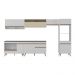 Armário de Cozinha Modulada Completa 357cm com Balcão para Cooktop Veneza Multimóveis MP2274 Branco/Dourado