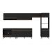 Armário de Cozinha Modulada Completa 6 Pçs com Balcão para Cooktop Veneza Multimóveis MP2273 Preto/Dourado