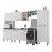 Armário de Cozinha Modulada Completa Compacta 294cm com Balcão de Pia Multimóveis MP2280 Branco
