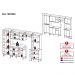 Armário de Cozinha Modulada Completa Compacta 294cm com Balcão de Pia Multimóveis MP2280 Branco