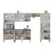 Armário de Cozinha Modulada Completa Compacta 294cm com Balcão de Pia Multimóveis MP2280 Branco