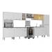 Armário de Cozinha Modulada Completa Compacta 399cm com Balcão de Pia Multimóveis MP2279 Branco