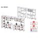 Armário de Cozinha Modulada Completa Compacta 399cm com Balcão de Pia Multimóveis MP2279 Branco