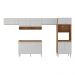 Armário de Cozinha Modulada com Balcão de Pia e Torre Quente Paris Multimóveis MP2224 Rustic/Branco