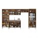 Armário de Cozinha Modulada com Gabinete de Pia 5 Pçs Paris Multimóveis MP2222 Rustic/Branco