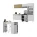 Armário de Cozinha Modulado com Bancada Americana Multimóveis MP2209 Branco