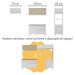 Armário de Cozinha Modulado com Bancada Americana Multimóveis MP2209 Branco