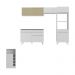 Armário de Cozinha Modulado com Bancada Americana Multimóveis MP2209 Branco