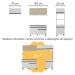 Armário de Cozinha Modulado com Bancada Americana Multimóveis MP2209 Branco/Preto
