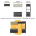 Armário de Cozinha Modulado com Bancada Americana Multimóveis MP2209 Preto/Branco