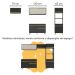 Armário de Cozinha Modulado com Bancada Americana Multimóveis MP2209 Preto/Dourado