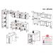 Armário de Cozinha Modulado com Bancada Americana Xangai Multimóveis MP2206 Branco/Lacca Fumê