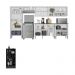 Armário de Cozinha Modulado com Bancada Americana Xangai Multimóveis MP2206 Branco/Preto