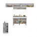 Armário de Cozinha Modulado com Bancada Veneza Multimóveis MP2212 Branco/Preto