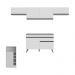Armário de Cozinha Modulado com Bancada Veneza Multimóveis MP2212 Branco/Preto