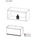 Armário de Cozinha Multimóveis Veneza GB 70 cm 1 Porta Basculante FG3681 Preto