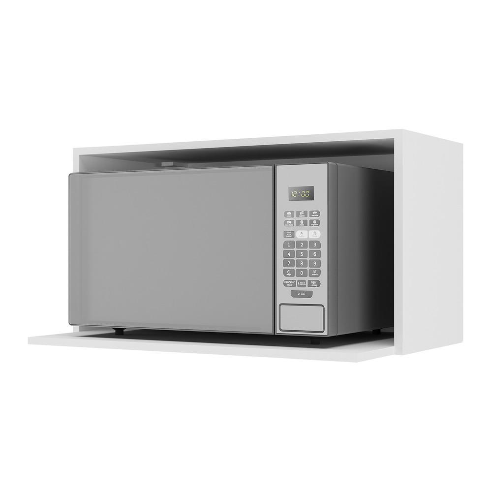 Armário de Cozinha Nicho para Microondas 70 cm Veneza Multimóveis V3737 Branco