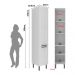 Armário de Cozinha Paneleiro em MDF com 2 Portas 40cm Multimóveis CR20440 Branco