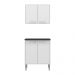 Armário de Cozinha com Balcão Multimóveis Xangai 2 Portas FG3053 Branco