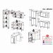 Armário de Cozinha com Bancada Americana Xangai Multimóveis MP2203 Branco/Preto