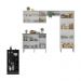 Armário de Cozinha com Bancada Americana Xangai Multimóveis MP2203 Branco/Preto