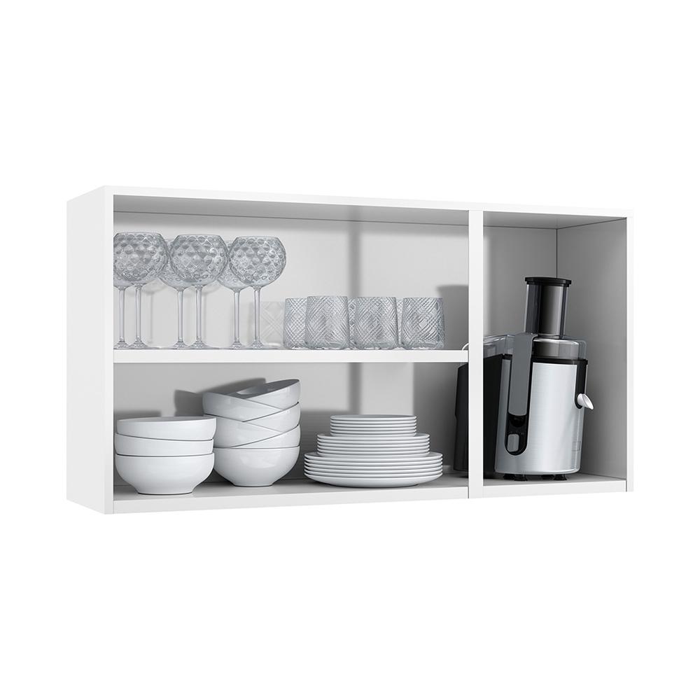 Armário de Cozinha de Aço Aéreo Triplo 120cm Clara Multimóveis CR6144 Branco