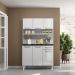 Armário de Cozinha de Aço Kit Triplo 105cm Rose Multimóveis Smart CR6095 Branco