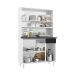 Armário de Cozinha de Aço Kit Triplo 105cm Rose Multimóveis Smart CR6096 Branco/Preto