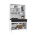 Armário de Cozinha de Aço Kit Triplo 120cm Clara Multimóveis CR6151 Branco/Preto
