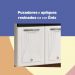 Armário de Cozinha de Aço Kit Triplo 120cm Clara Multimóveis CR6151 Branco/Preto