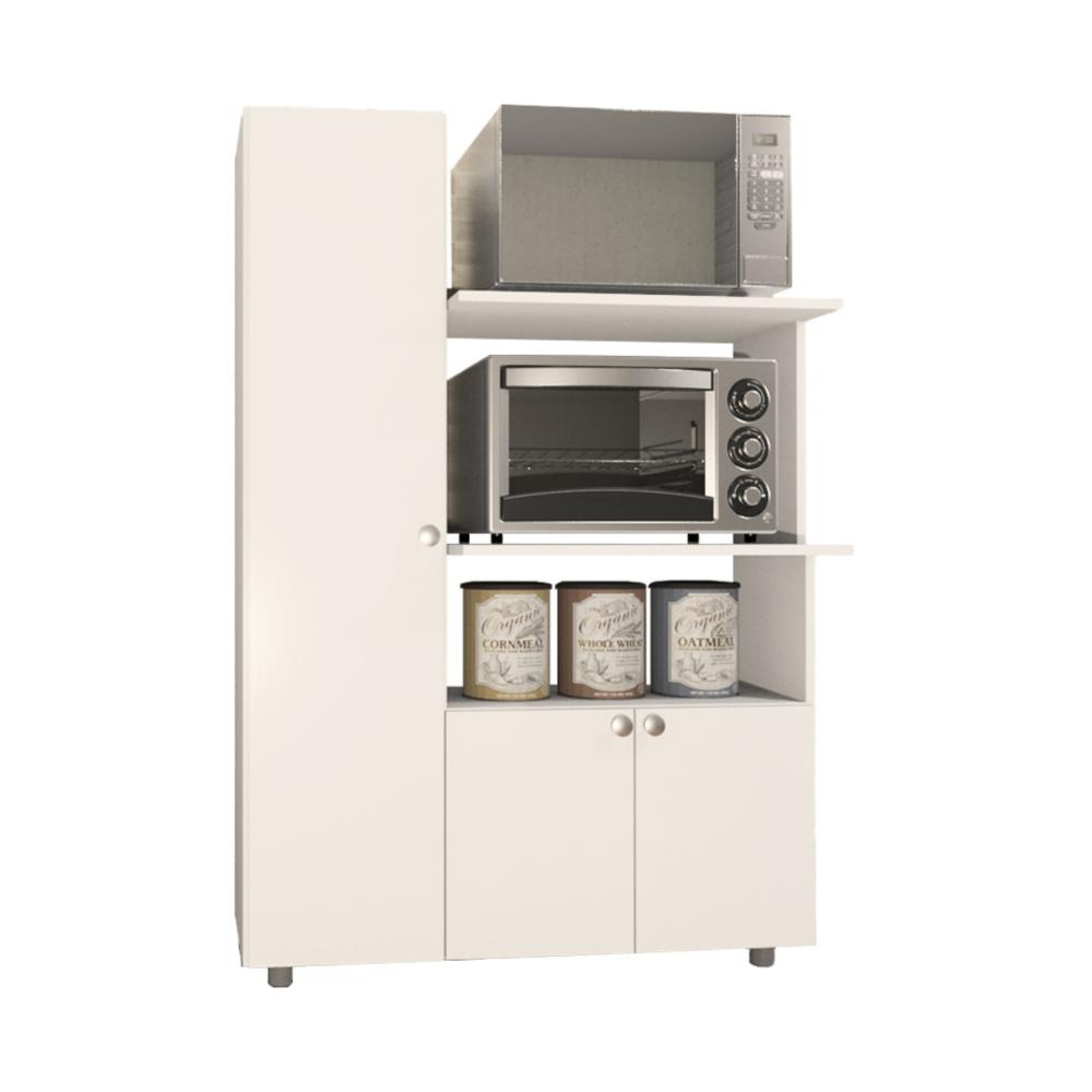 Armário de Cozinha para Forno/Micro-ondas com 3 Portas Multimóveis CR20348 Branco