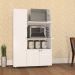 Armário de Cozinha para Forno/Micro-ondas com 3 Portas Multimóveis CR20348 Branco