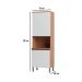 Armário de Cozinha para Forno/Micro-ondas com 4 Portas 70cm Multimóveis CR20399 Freijó/Branco