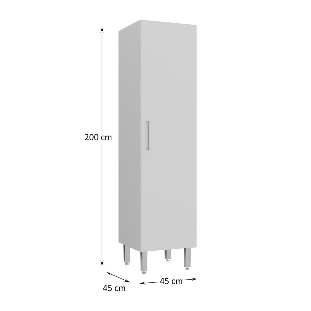 Armário de Lavanderia Multiuso com 1 Porta 45cm Multimóveis CR30040 Branco