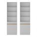 Armário/Estante Escritório 2 Portas Multimóveis MP7000 Branco/Dourado