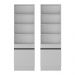 Armário/Estante Escritório 2 Portas Multimóveis MP7000 Branco/Preto