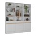 Armário/Estante Escritório 3 Portas Multimóveis MP7001 Branco/Dourado