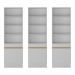 Armário/Estante Escritório 3 Portas Multimóveis MP7001 Branco/Dourado