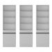 Armário/Estante Escritório 3 Portas Multimóveis MP7001 Branco/Preto