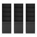 Armário/Estante Escritório 3 Portas Multimóveis MP7001 Preto