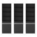 Armário/Estante Escritório 3 Portas Multimóveis MP7001 Preto/Branco
