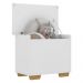 Baú Organizador Caixa de Brinquedos Pés Quadrados Multimóveis Branco/Natural