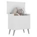 Baú Organizador Caixa de Brinquedos Retrô Multimóveis Branco/Cinza
