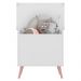 Baú Organizador Caixa de Brinquedos Retrô Multimóveis Branco/Rosa