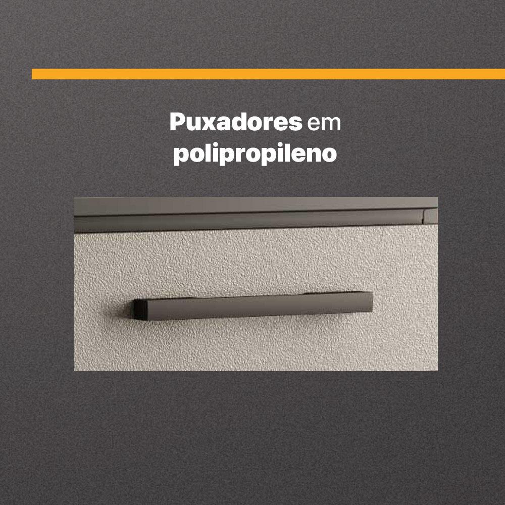 Balcão Aço Lavanderia Multiuso Multimóveis CR6045 Cinza/Pto