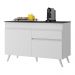 Balcão Cozinha 120cm 2 Portas 1 Gaveta Veneza Multimóveis V3680 Branco